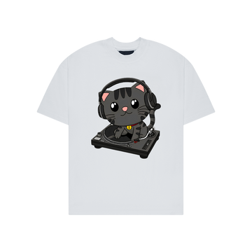 Pre-order: limited edition 'Cat Vinyl' White T-shirt